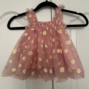 Baby Toddler Girls Sleeveless Mesh Tulle Fruit Daisy Flower Girl Tutu